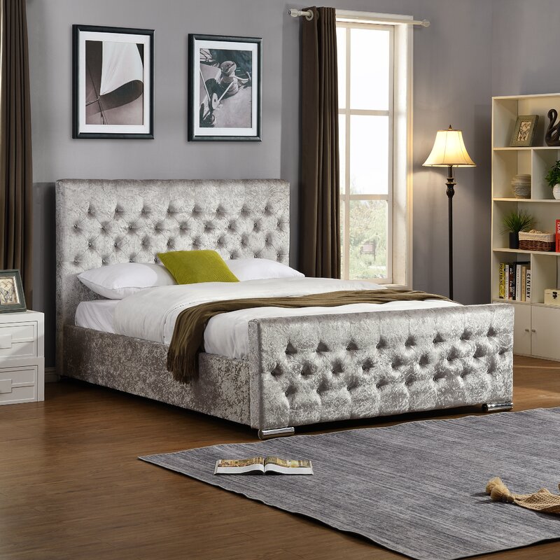 Canora Grey Hudson Small Double 4 Upholstered Bed Frame Uk 2551